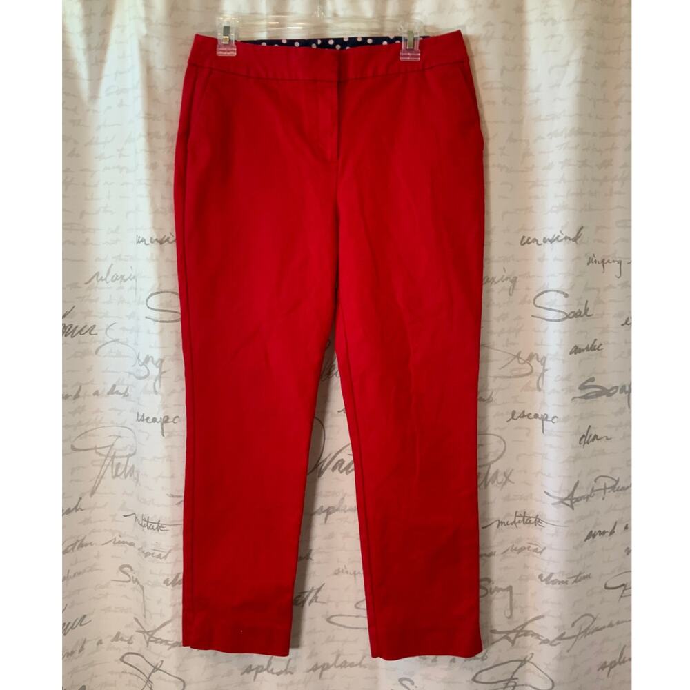 Boden Red Chino Pants Size 8R Preppy Workwear Trousers
